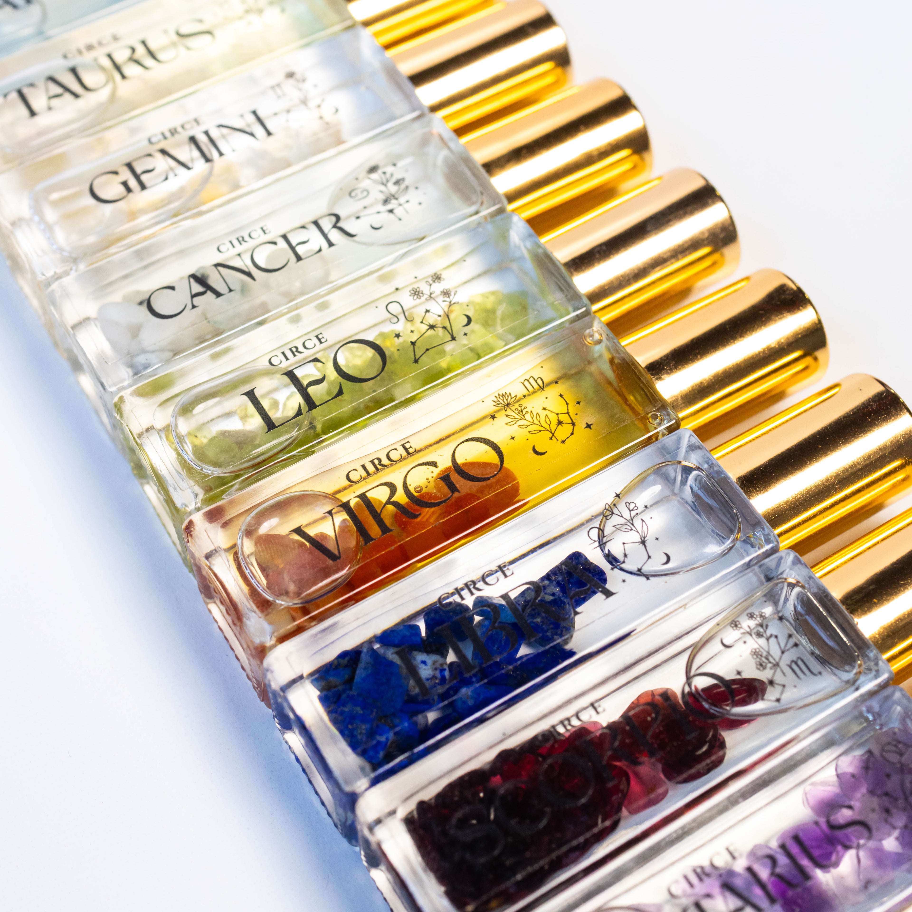 Zodiac Perfume Oil Set – 12 Gemstone‑Infused Zodiac Scents